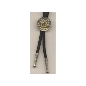 British Penny �Sailing Ship� Two Tone Coin Bolo Tie by Western Bolos