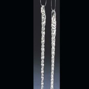 GLASS ICICLE ORNAMENTS 12 PC SET