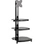 OmniMount G303-FP-DARK 23-Inch to 37-Inch Stellar Series 3-Shelf AV Stand with Flat Panel Mount