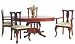 Dollhouse Miniature Mahogany Oval Dining Table