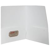 White Heavy Duty Plastic 2 Pocket Presentation Folder (9x12) - Sold individually