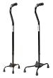 ^Bariatric Aluminum Quad Canes - Black, 6" x 8 footprint Min.Order is 1 CS ( 1 Each / Case; )