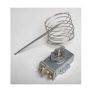 Dayton 6EDY8 Line Voltage Thermostat, Remote Bulb, DPST