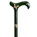 Walking Cane - Green Butterflies pattern. This High Fashion cane is constructed of solid wood, and it is carefully hand painted. This wooden Cane is designed for that distinguished and fashionable lady, this designer cane has a weight capacity of 250 pounds, height approx 36 - 37".