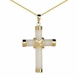 9ct. Jade Cross Pendant