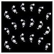 Joby Jewels on White Design Nail Sticker- JB-09