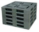 【耐荷重１トン/安定の積載面】樹脂プラスチックパレット・1100ｘ1100サイズ（5枚組１セット）　R1