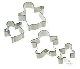 Kitchen Craft Lets Make Metal Gingerbread Family Cutters, Set of Four  from Lets Make