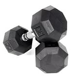 VTX 8-Sided Rubber Encased Dumbbells 55 lb.-75 lb. Set