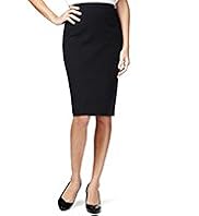 Knee Length Textured Pencil Skirt