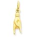 14k Good Luck Hand/Sign Language Charm
