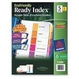 New-Avery 11080 - EcoFriendly Ready Index Table of Contents Divider, Multic ....