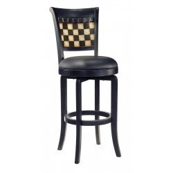 Click here to buy Baxter SWIVEL BAR STOOL with VINYL - COMPLETELY KD (Black) (24.5H x 24.5W x 22D) by 1.