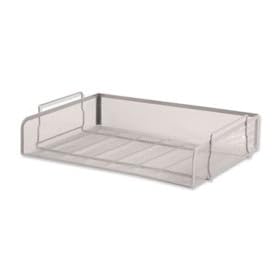 Osco Mesh Letter Tray Scratch-resistant Stackable Side-load Landscape Foolscap Silver Ref LT-SSL S