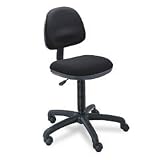 Precision Desk Height Swivel Chair, Black Fabric