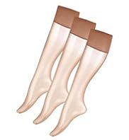 3 Pairs of Bare Cooling Ladder Resist Sheer Knee Highs