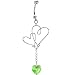 Sterling Silver Scroll Heart August Birthstone title=