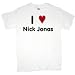 I Heart / Love Nick Jonas T-Shirt (CHOICE OF WHITE OR BLACK T-SHIRT)