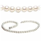 7.5-8mm Akoya Cultured pearl Strand Knotted with 14k Clasp