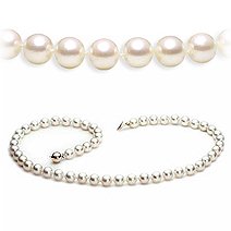 7.5-8mm Akoya Cultured pearl Strand Knotted with 14k Clasp