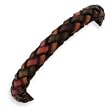 Sterling Silver Round Multi-Colored Leather Bracelet - 7 Inch Sterling Silver Round Multi-Colored Leather Bracelet - 7 Inch