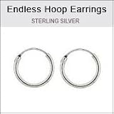 Sterling Silver 8mm Endless Wire Hoop Earrings