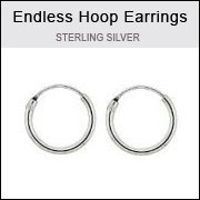 Sterling Silver 8mm Endless Wire Hoop Earrings