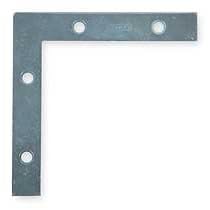 Battalion 1WDK8 Flat Corner Brace, Steel, 5 8 In W by Battalion