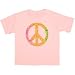 Girls Flower Peace Sign Short Sleeve Tee