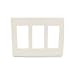 Leviton 80311-SW 3-Gang Decora Plus Wallplate Screwless Snap-On Mount, White