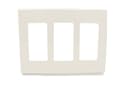Leviton 80311-0SW 3-Gang Decora Plus Wallplate Screwless Snap-On Mount, White