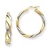 14k Two-tone 5mm Twisted Hoop Earrings