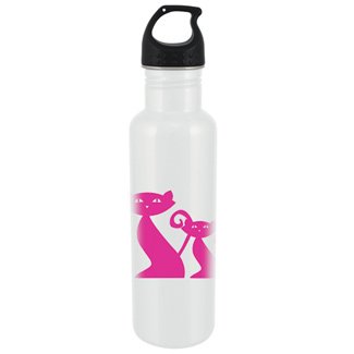 Hues&Brews 2.0 Cattitude 24-Ounce Bottle White