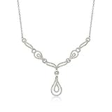 1.10 ct. t.w. Diamond Teardrop Y-Necklace In 14kt White Gold