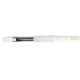 Soft-Grip White Taklon Flat Brush: Size 8