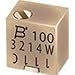 3214W-2-104E, Res Cermet Trimmer 100K Ohm 10% 0.25W(1/4W) 5(Elec) Turns 1.5mm (4.8 X 3.9 X 5.3mm) J-Hook SMD T/R (25 Items)