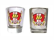 Greg Biffle #16 NASCAR 2 Pack Shot Glass Set -Collector Round & Square Party Set