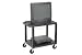 Plastic Utility Cart 2 Shelves Black