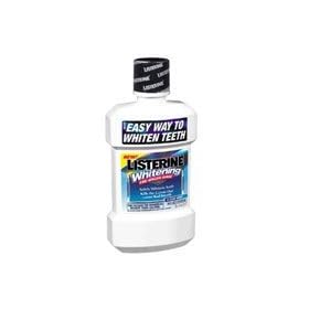 "Listerine Whitening MouthWash Pre-Brush Rinse, Clean Mint - 473 Ml (16 Oz)/ pack, 2 pack"