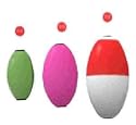 Comal Tackle 2 1/2" Oval Slip Float with Bead Flo Red, 50 Per Bag