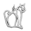 Cat, Siamese Charm - Sterling Silver