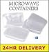 from Globe Packaging 150 x PLASTIC 500ml MICROWAVE FOOD TAKEAWAY CONTAINERS -24HR DEL