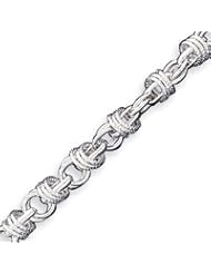 Sterling Silver 8.75 Inch Polished Fancy Link Toggle Bracelet - 8.75 Inch