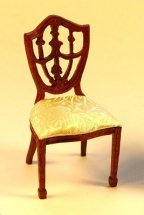 Dollhouse Miniature Walnut Handcarved Armchair