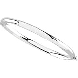 14K White Gold Bangle Bracelet-