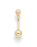 14K Gold Ball Belly Ring ES-1331