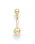 14K Gold Ball Belly Ring ES-1331