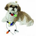 Gold Shih Tzu with Lights Christmas Ornament