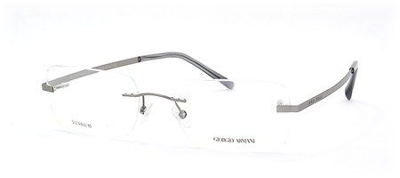 Click here to buy AUTHENTIC GIORGIO ARMANI 417 0PNS MATTE SILVER TITANIUM RIMLESS EYEGLASSES.