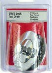 bathtub stoppers:Lasco 03-4805 1-1/4-Inch Fine Thread Shoe Strainer with Lift And Lock Stopper Bathtub, Chrome Plated